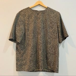 City Girl by Nancy Bolen VTG Animal Print Blouse